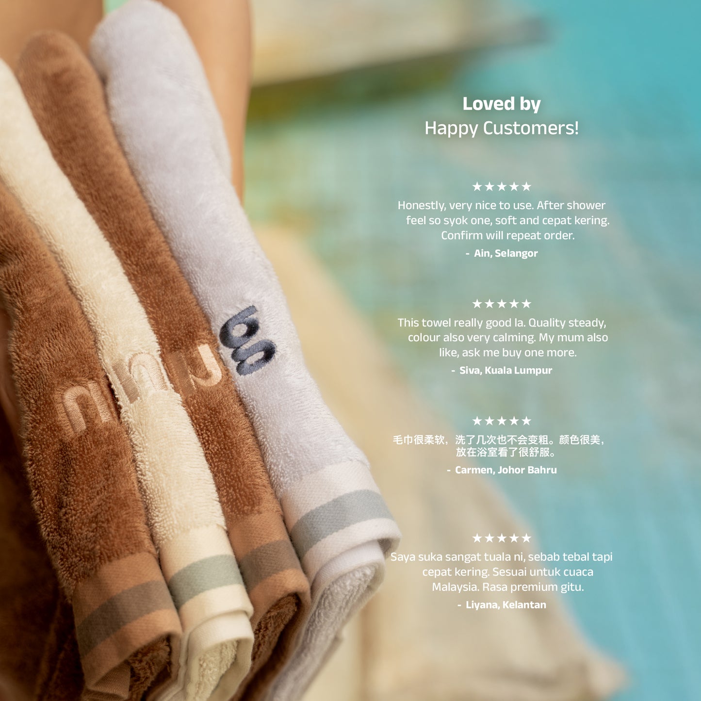 NNUG 100% Organic Cotton Towels - Morning Sunlight