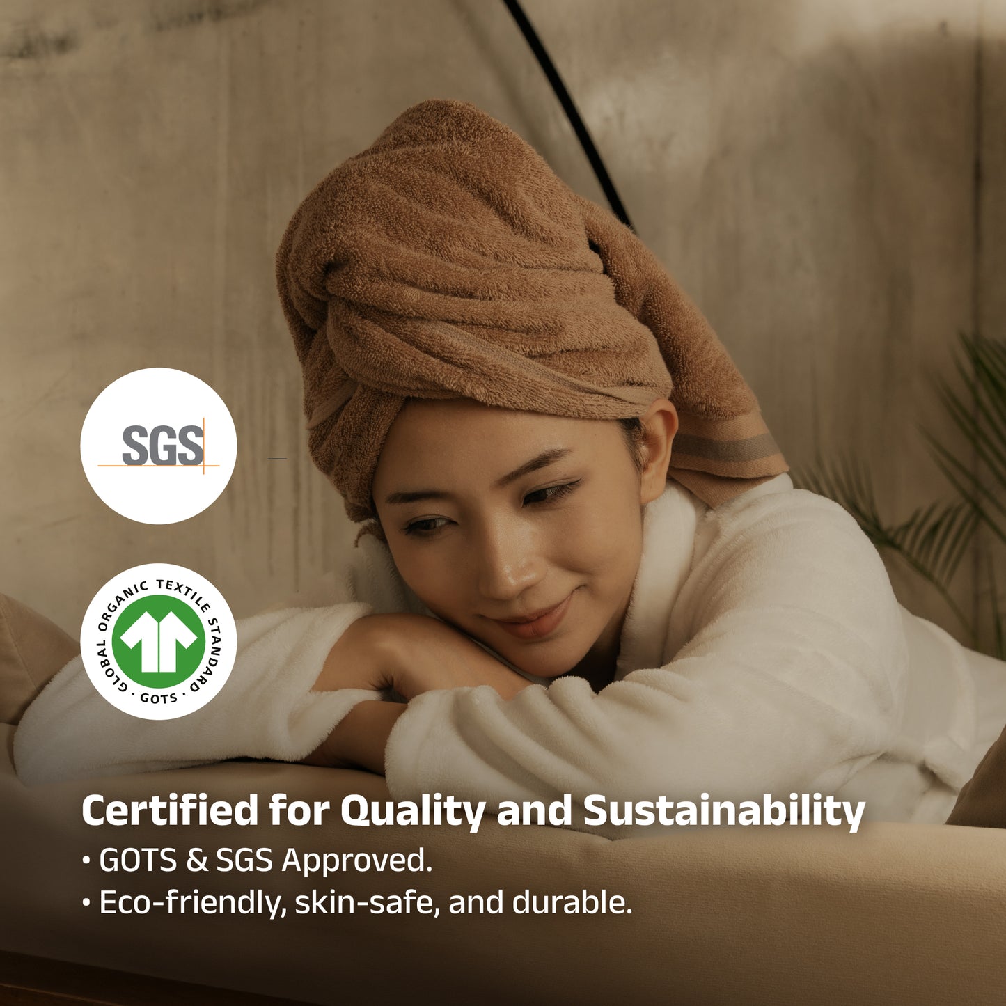 NNUG 100% Organic Cotton Towels - Desert Beige