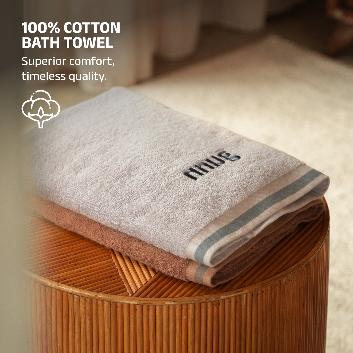 NNUG 100% Organic Cotton Towels - Urban Grey