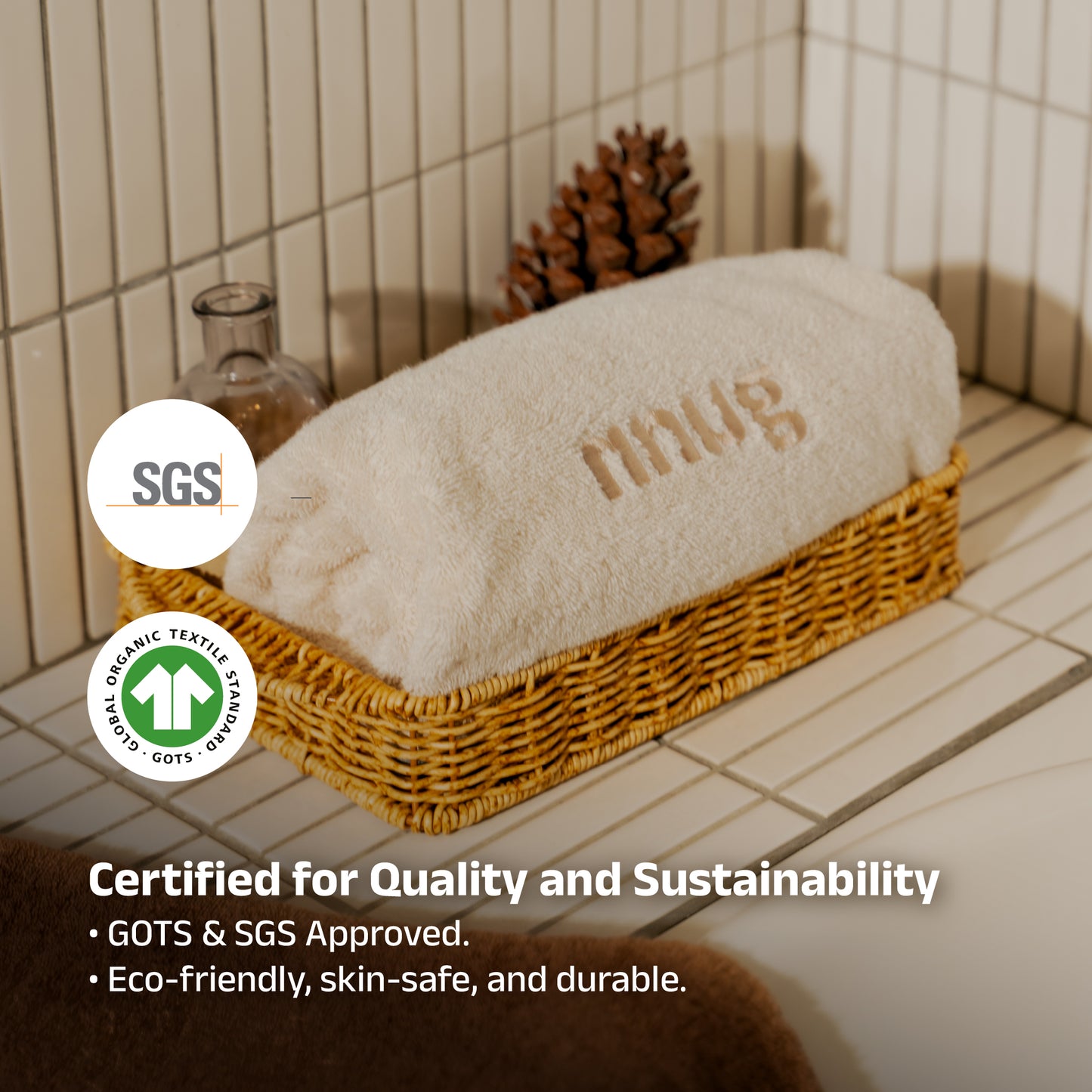 NNUG 100% Organic Cotton Towels - Morning Sunlight